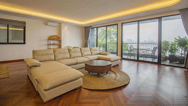 Stunning lake view 4 bedroom duplex apartment for rent Tay ho
