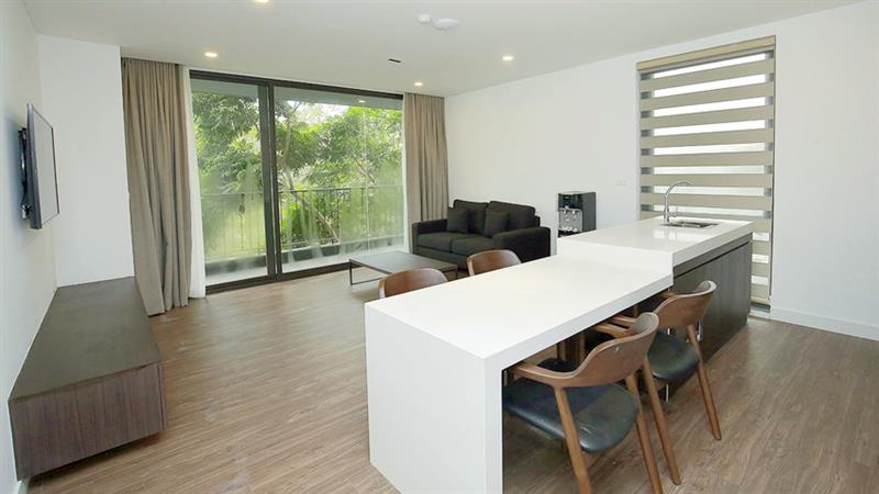 Bright 1 Bedroom Apartment For Rent in Tay Ho With Open Kitchen
