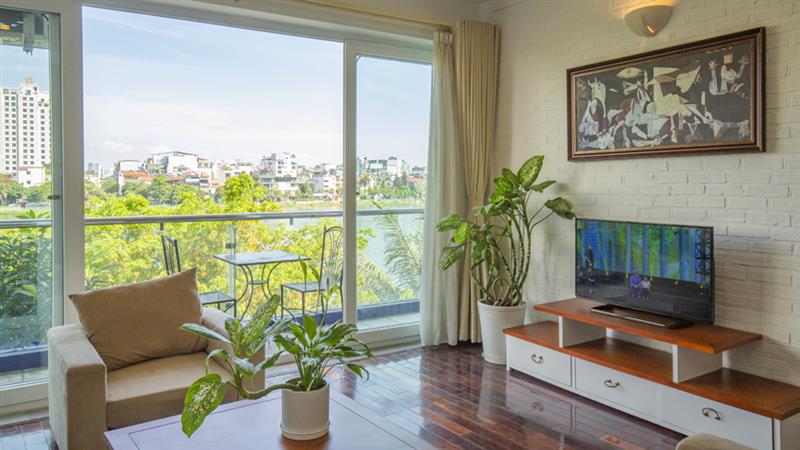 Stunning lakeview & big size 02 bedroom apartment for rent in Tay Ho