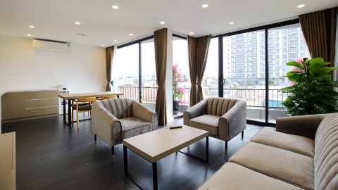 Modern High-rise 2 Bedroom Apartment for Rent in a Quiet Alley off Tay Ho Street