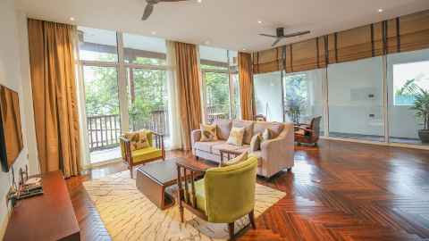 Gorgeous indochine-style 3 bedroom apartment in Xom Chua, Tay Ho for rent