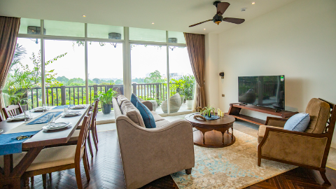 Indochine lakeview 3 bedroom apartment in Xom Chua, Tay Ho for rent