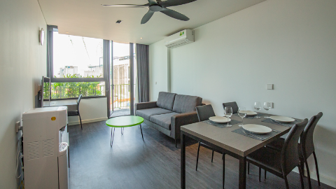 Brand-new furnished 1 bedroom apartment in Xuan Dieu for rent