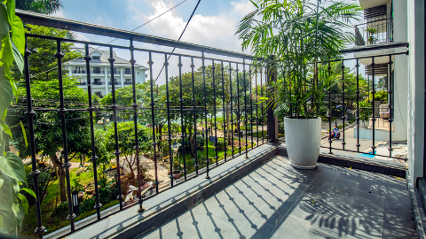 Balcony with amazing lakeview 02 bedroom apartment for rent in Tay Ho