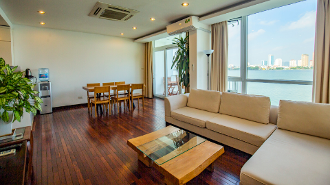 Lakeview with Balcony fully furnished 03 bedroom apartment for rent in Tay Ho