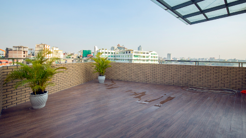 Big terrace with lakeview 02 bedroom apartment for rent in Tay Ho, West lake