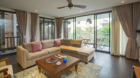 Brand new Indochine style 04 bedrooms apartment in Tay Ho, West lake