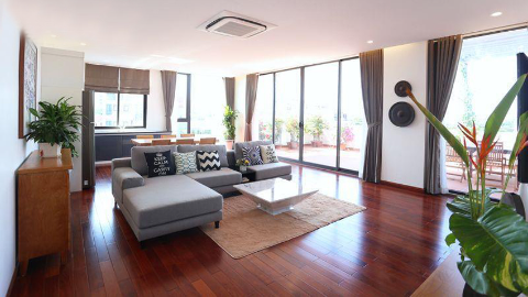 Big terrace and modern 02 bedroom apartment for rent in Tay Ho, West lake