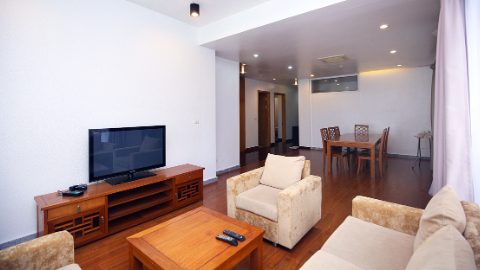 Good size with lakeview 03 bedroom apartment for rent in Nhat chieu street, Tay Ho