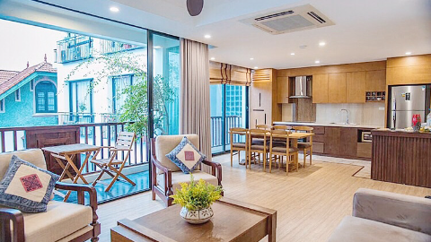 Cozy with open Balcony 03 bedroom apartment for rent in Xuan Dieu, Tay Ho