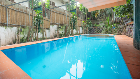 Swimming pool with big garden 04 bedroom house for rent in Tay Ho West lake