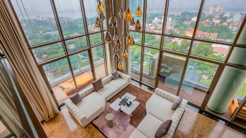 Stunning lakeview penthouse 05 bedroom apartment for rent in Tay Ho Westlake