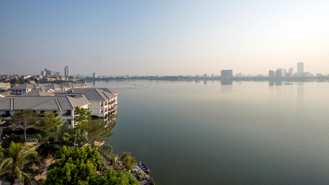 Enjoying stunning lakeview Japandi 2 bedroom apartment for rent in Tay Ho west lake