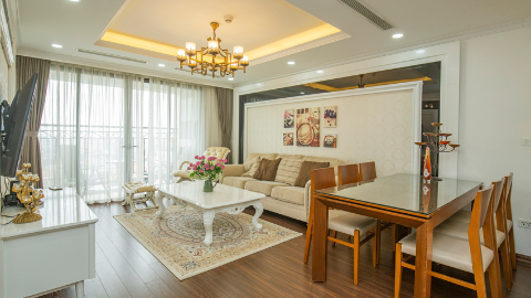 Contemporary bright and cozy 3-bedroom apartment to lease at D'Leroi Soleil Xuan Dieu