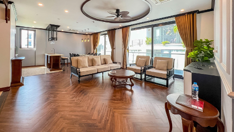 Stunning Indochine-Style 3-Bedroom Apartment for Rent in Dang Thai Mai Tay Ho 