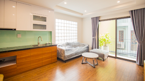Budget spacious 1-Bedroom Apartment for Rent in Xuan Dieu, Tay Ho west lake