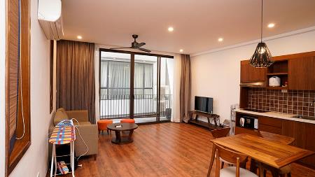 Reasonable priced Japandi one bedroom apartment for rent in west lake, Hanoi