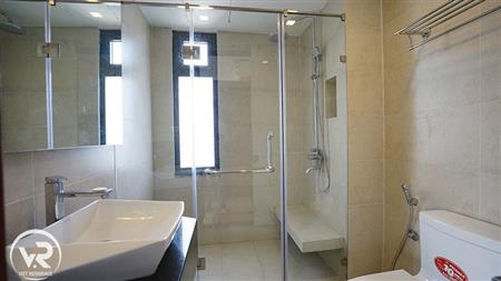 Bathroom with glass shower