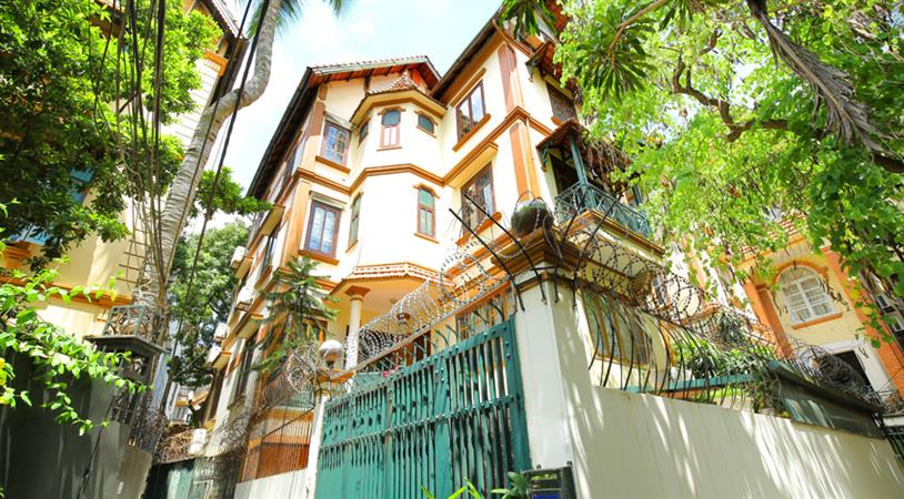 Exquisite 4-Story French Architectural Masterpiece with Indoor Pool for Rent in Serene Dang Thai Mai Lane