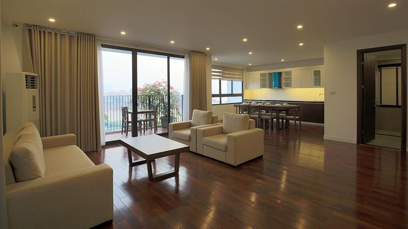 Wonderful serviced 3 bedroom apartment in Xom Chua, Tay Ho