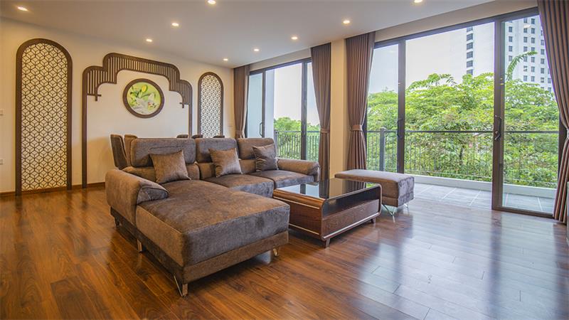 Elegantly Finished Indochina-Style 4-Bedroom Apartment for Rent on Xuan Dieu