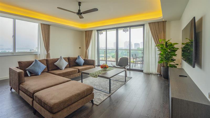 Modern Concept with Awesome Lake View 4-Bedroom Apartment for Rent in Quang Khanh Street