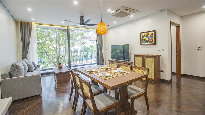 Charming 2-Bedroom Apartment for Rent in Tranquil Alley on Xuan Dieu Street, Hanoi