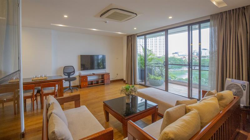 Stylist 2 bedroom apartment with lake view in Xuan Dieu, Tay Ho for rent