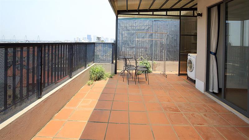 Terrace  top-floor apartment for rent in Tay ho, 02 bedroom, modern furnished