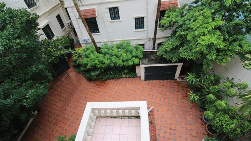 Front yard with French style 05 house for rent in To Ngoc Van, Tay Ho