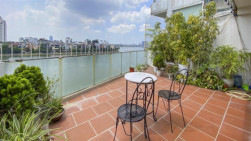 Terrace 1-Bedroom Apartment with Expansive West Lake View in Quang An, Tay Ho