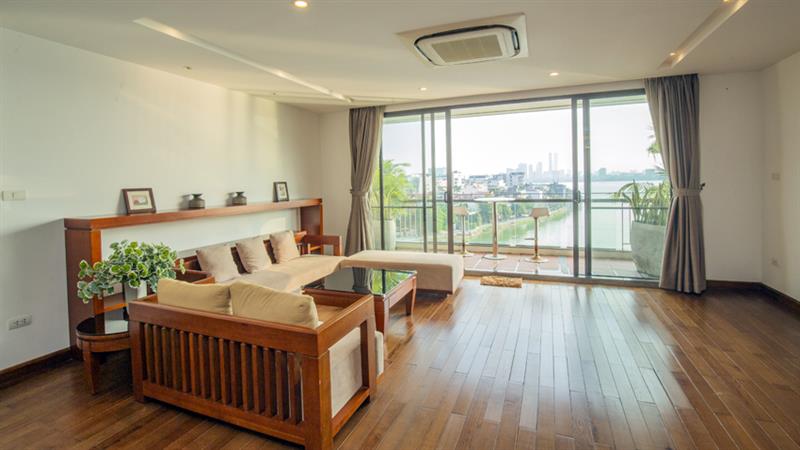 Big balcony with lakeview 04 bedroom apartment for rent in Tay Ho